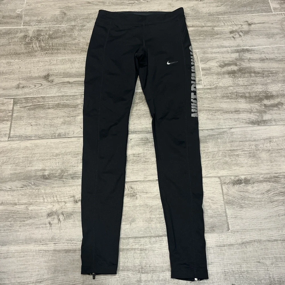 Nike Running Women's Running Athletic Pants Black Zip Ankle Size XS 829130-010
